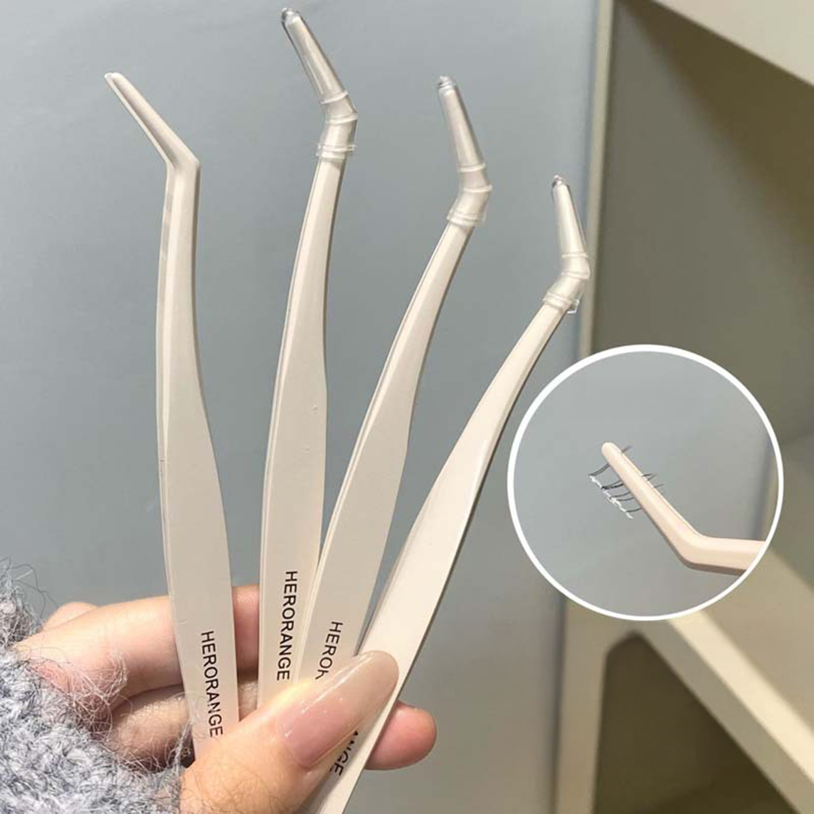 Eyelash Extension Salon - Professional Anti-stick False Eyelash Tweezers Makeup
