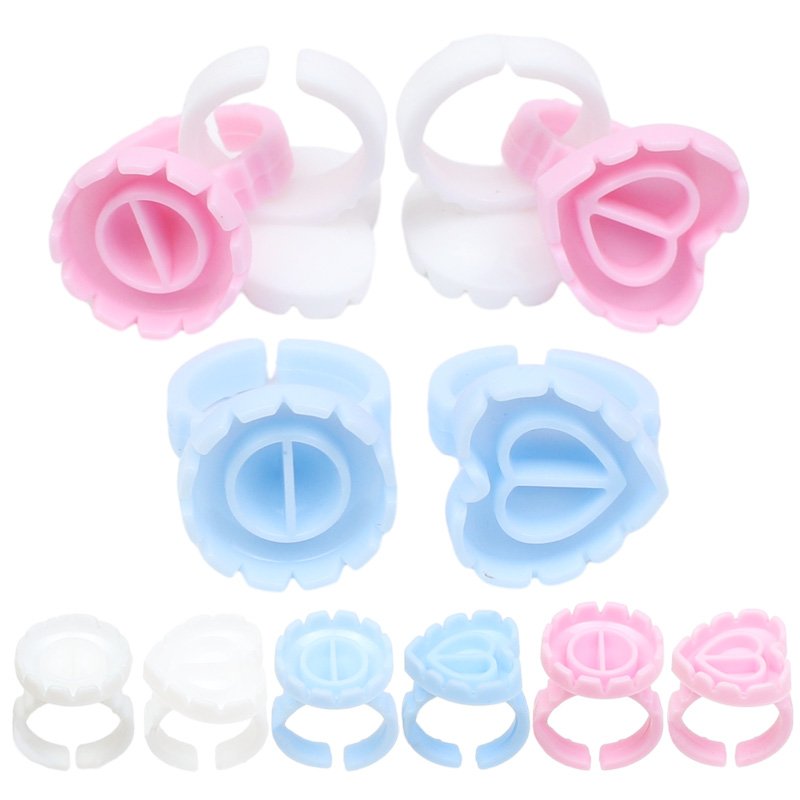 Eyelash Extension Usa - 100pcs/bag Disposable Eyelash Extension Glue Ring