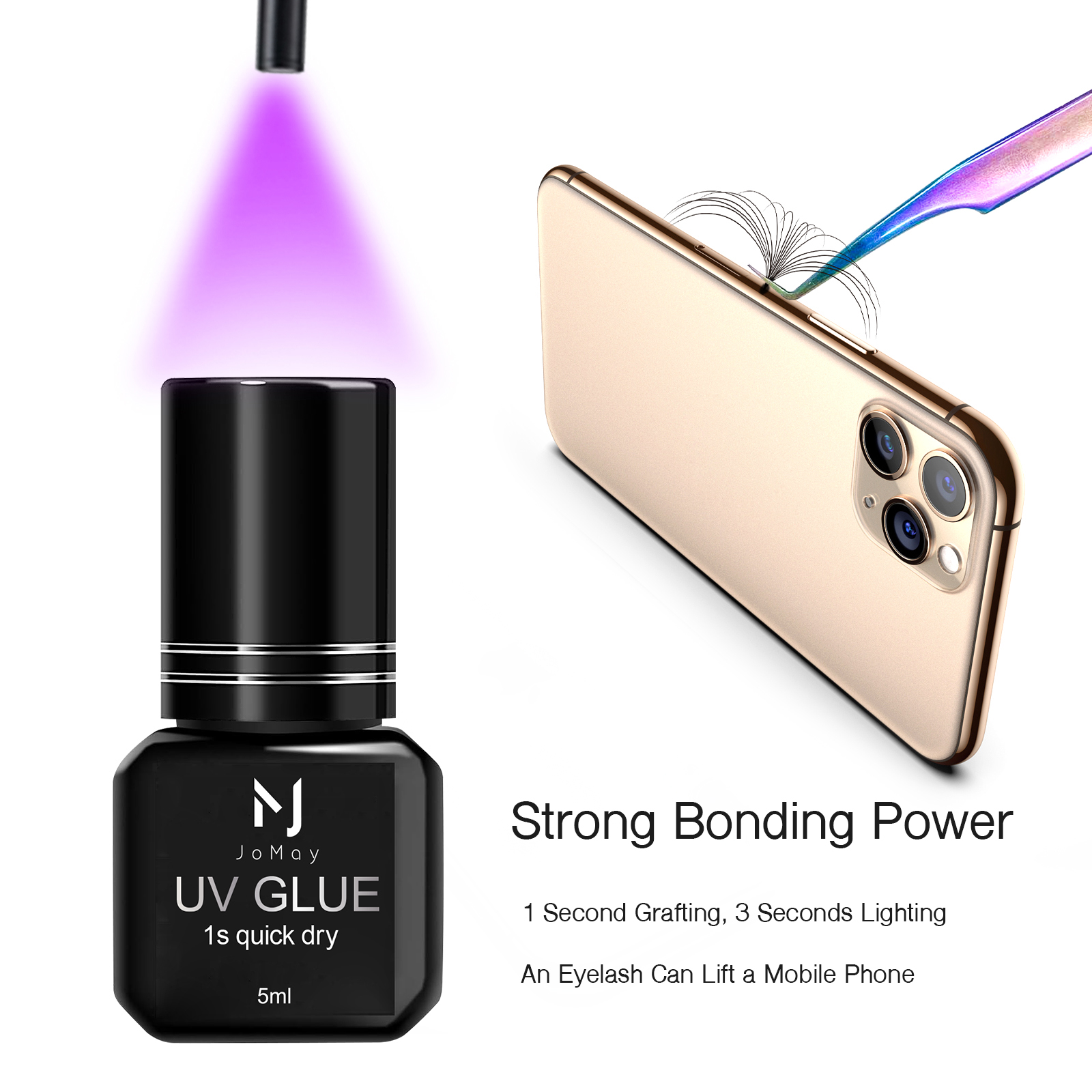 Eyelash Extension Glue For Sensitive Eyes - UV Eyelash Glue Makeup Tools Water