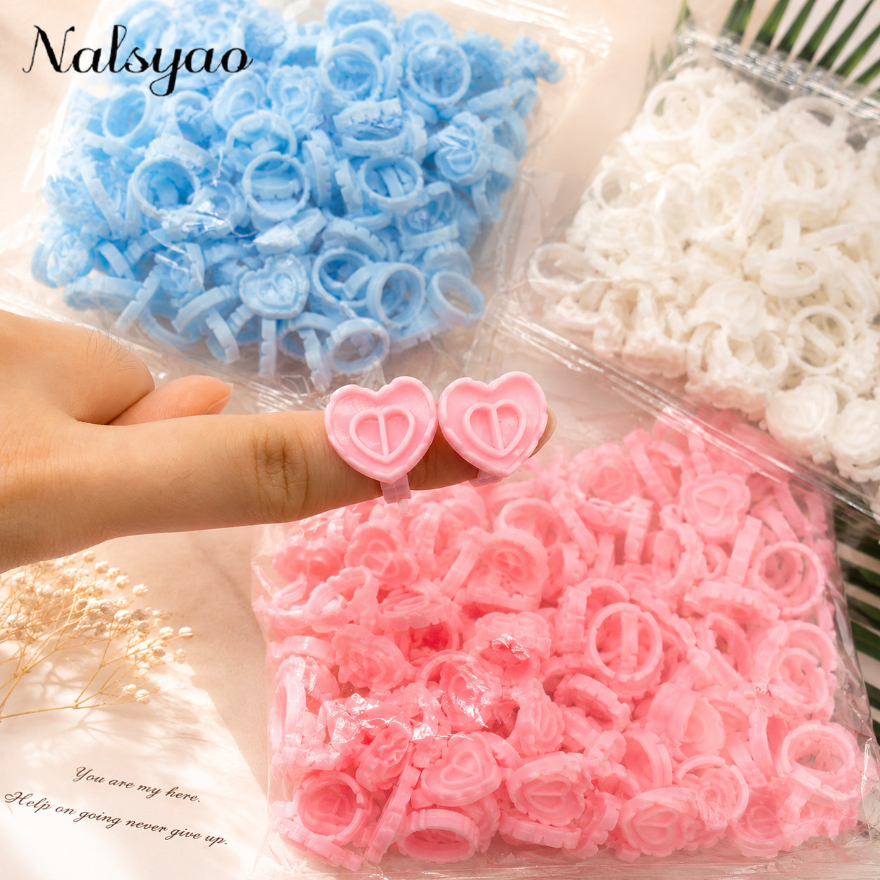 Eyelash Extension Usa - 100 PCS Disposable Heart-shaped Plastic Glue