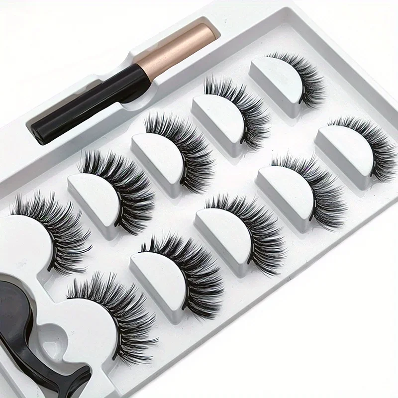 5 Pairs Magnete Eyelashes Set  – Eyelash Extension Uv Glue Bewertung und Preis
