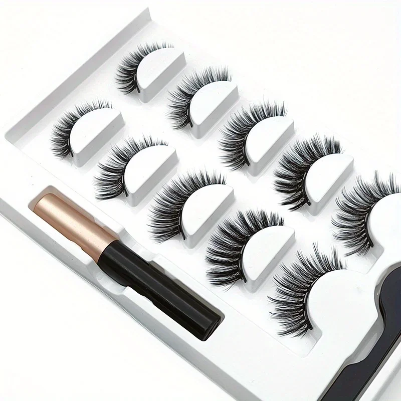 5 Pairs Magnete Eyelashes Set  – Eyelash Extension Uv Glue Bewertung und Preis