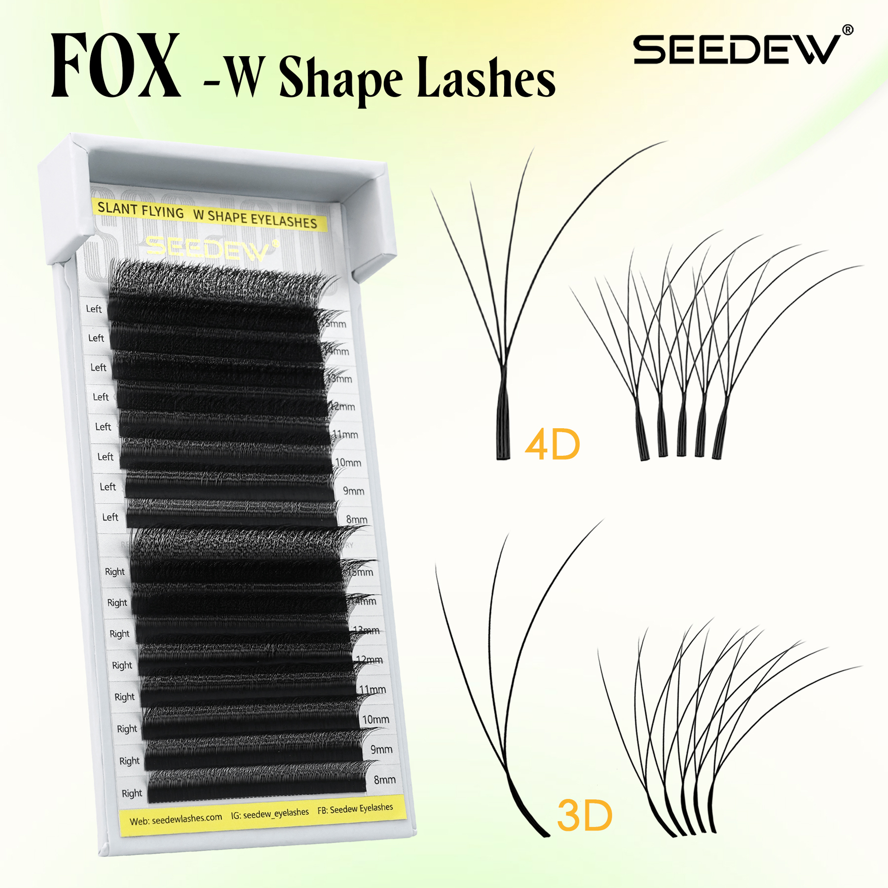 SEEDEW Fox 3D 4D Eyelash Exten – Eyelash Extension Cat Eye Wispy Bewertung und Preis