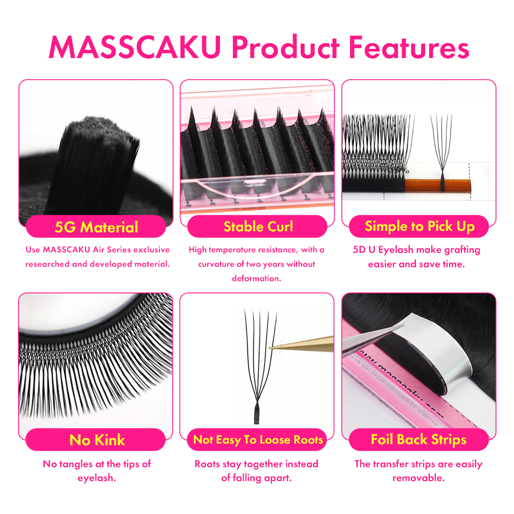 MASSCAKU C/D U Shaped 3D-10D T – Eyelash Extension Double Volume Bewertung und Preis