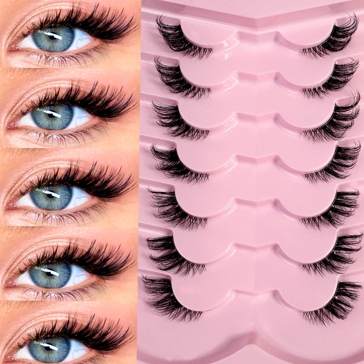 7Pairs Half Eye Lashes Natural – Eyelash Extension Cat Eye Wispy Bewertung und Preis