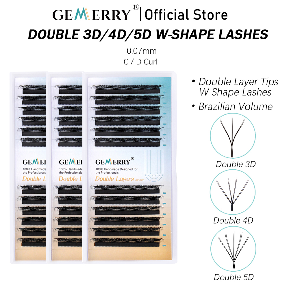 GEMERRY 4D/6D/8D/10D W Lashes  – Eyelash Extension Double Volume Bewertung und Preis