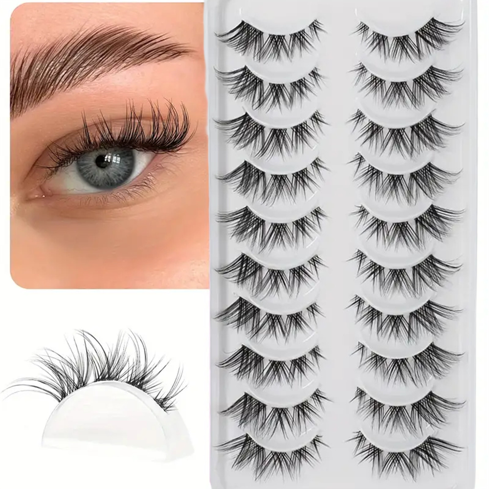 10 Pairs False Eyelashes Clust – Eyelash Extension Cat Eye Wispy Bewertung und Preis