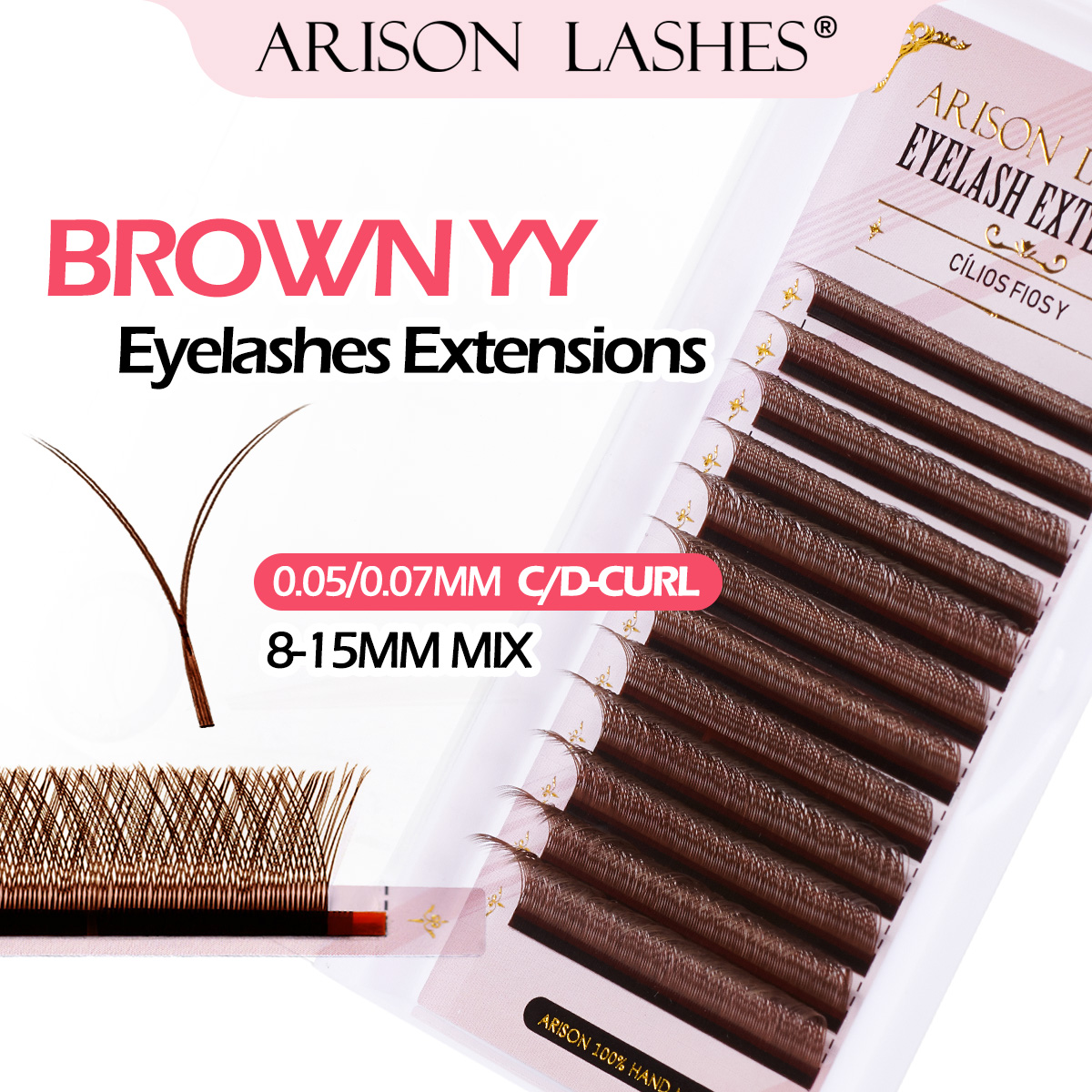 ARISON Brown 2D YY Lashes Doub – Eyelash Extension Double Volume Bewertung und Preis