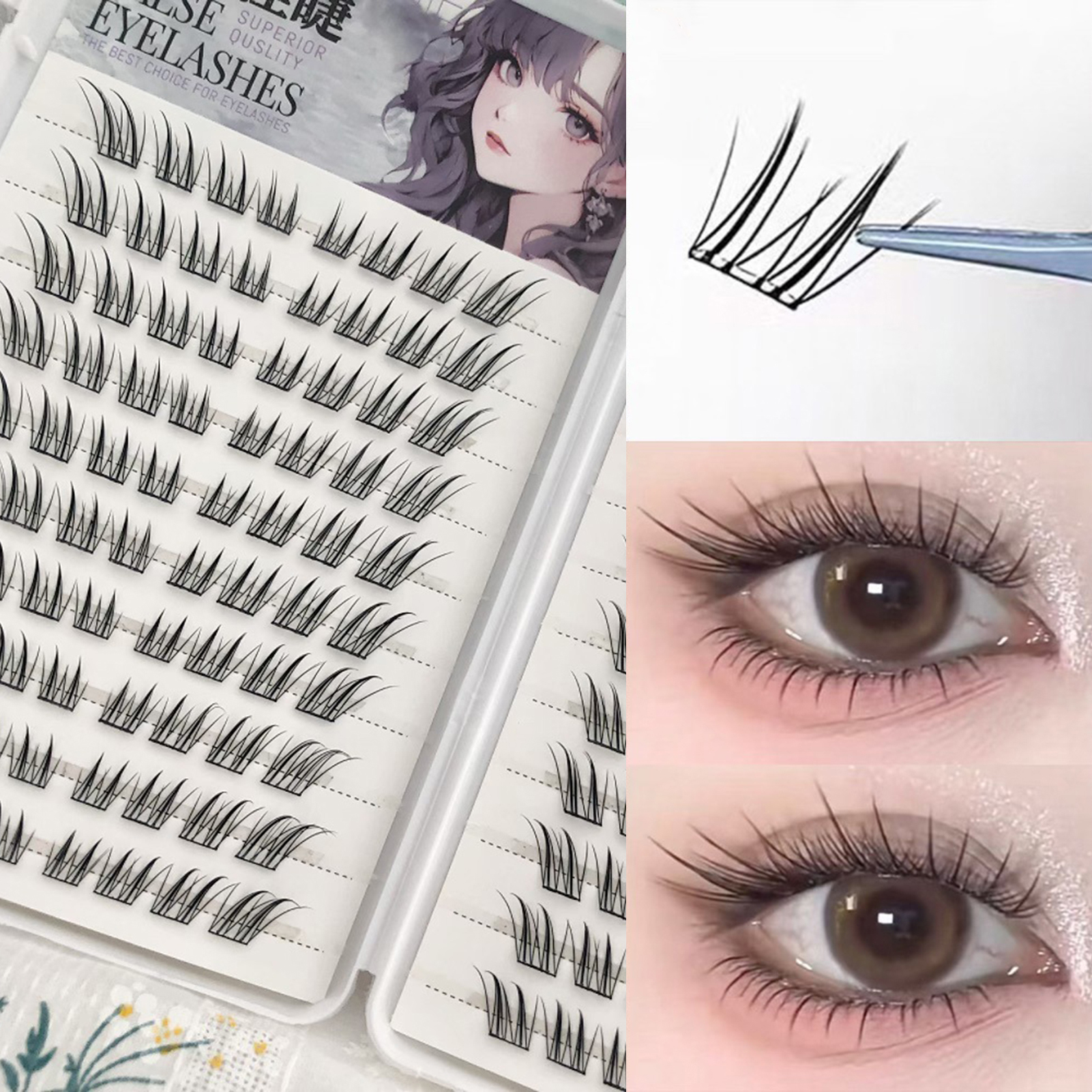 6/10/20 Rows Foxes False Eyela – Eyelash Extension Uv Glue Bewertung und Preis