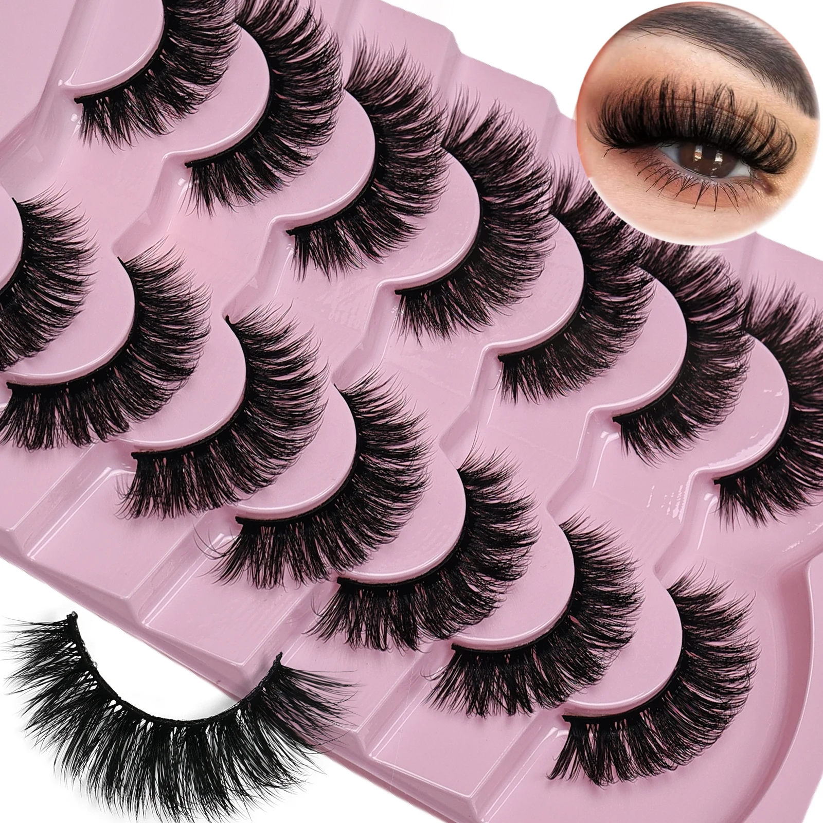 7 Pairs Cat Eye Lashes Volume  – Eyelash Extension Cat Eye Wispy Bewertung und Preis