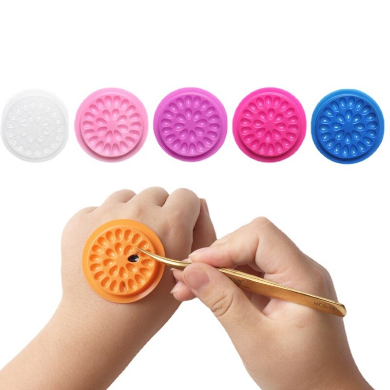 100pcs Eyelash Glue Holder Eye – Eyelash Extension Uv Glue Bewertung und Preis