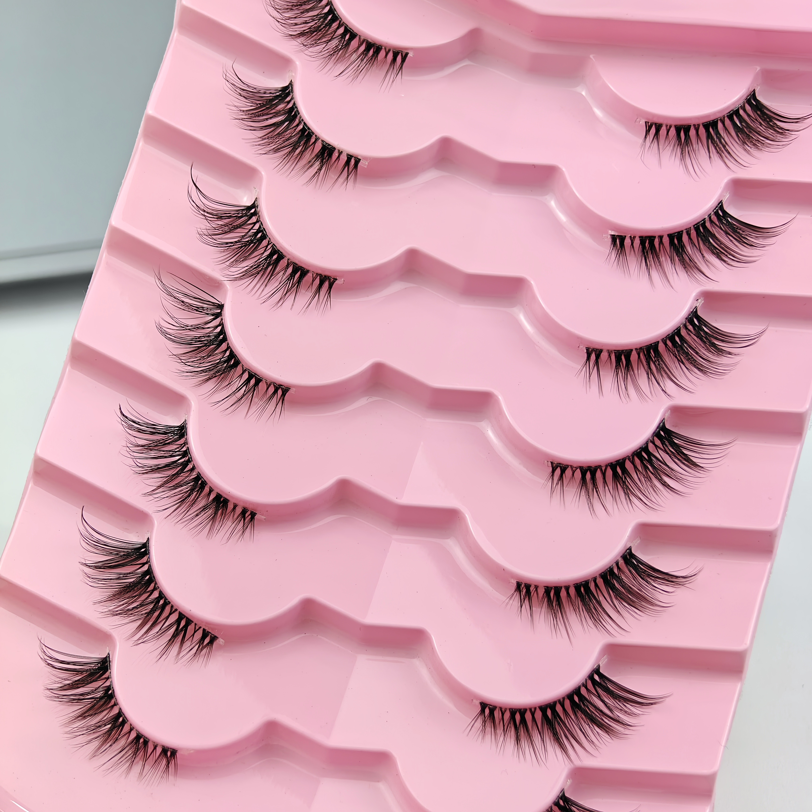 7 Pairs Half Lashes With Clear – Eyelash Extension Cat Eye Wispy Bewertung und Preis
