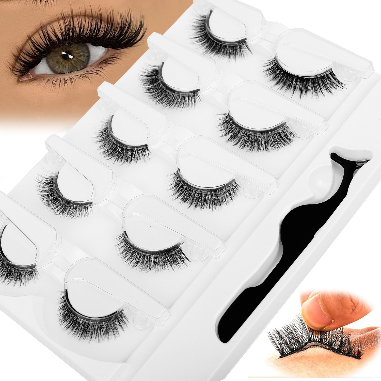 5 Pairs Glue-free Self-adhesiv – Eyelash Extension Uv Glue Bewertung und Preis
