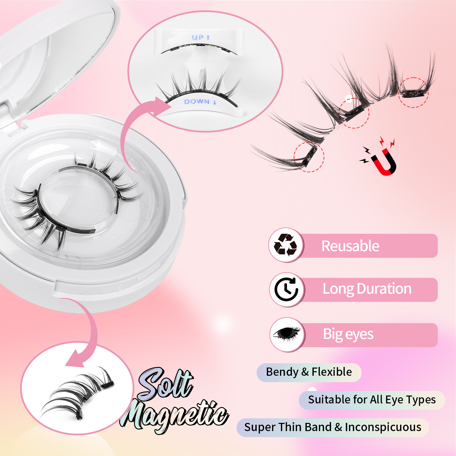 2 Pairs of Magnetic Eyelashes, – Eyelash Extension Glue For Sensitive Eyes Bewertung und Preis