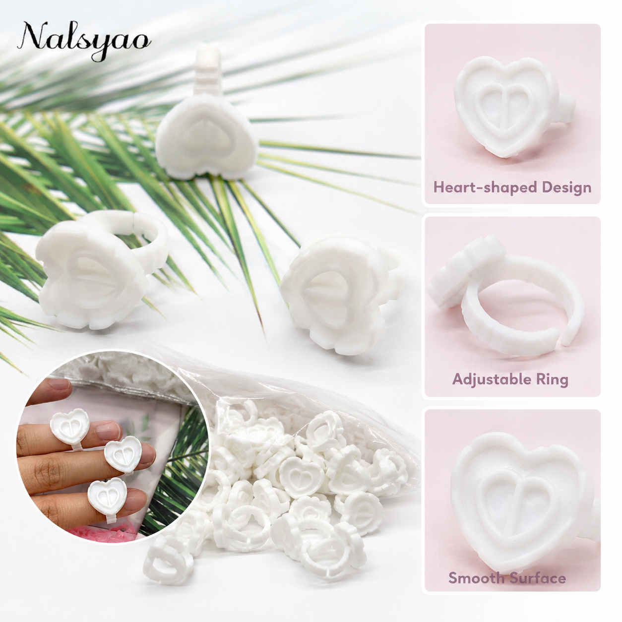 100 PCS Disposable Heart-shape – Eyelash Extension Usa Bewertung und Preis